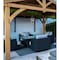 Z-Lite Gannon 3 Light Outdoor Chain Mount Ceiling Fixture, 10in. W x 23in. H, Black 5008CHB-BK - alternate 6